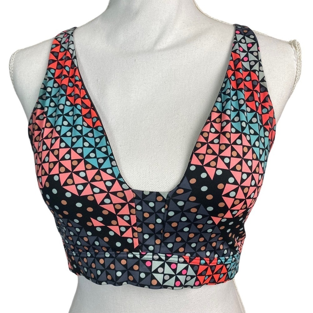 VSX Sport Victorias Secret Bra Sz Large Lightly Lined Geometric Plunge Wireless